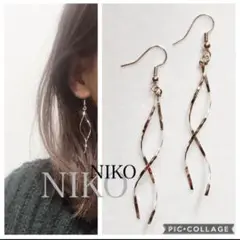 何度も再入荷商品♡【356】ダブルゴールドツイストピアスイヤリング