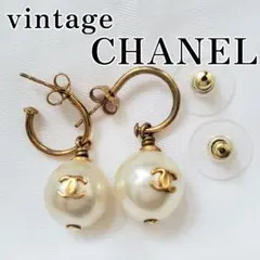 vintage CHANEL パールピアス スイングピアス ココマーク シャネル
