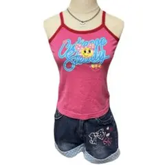 00s K.L.C 平成女児 y2k キャミソール ベアータ 子供服 チビT