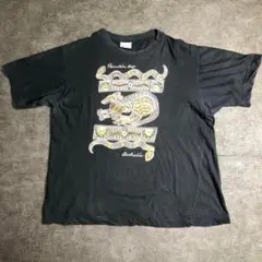 【ヴィンテージ】ネイティブ柄 プリントTシャツ 古着 ZSM3 黒