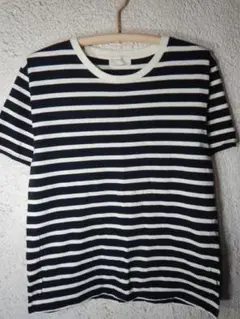 o7889　バックナンバー　半袖　ボーダー　デザイン　tシャツ
