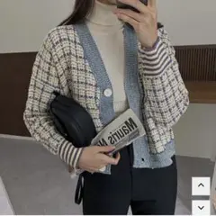 【新品】ツイード カーディガン