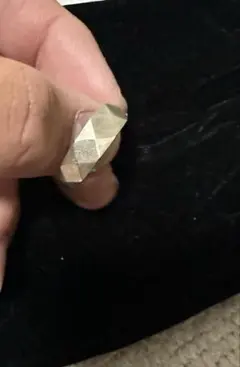 シルバー ファセットカット オープンリング