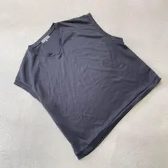SEASON REASON Tシャツ ノースリーブ グレー Vネック LLサイズ
