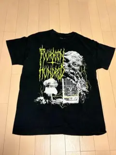 スカル ドクロ デスメタル風 Tシャツ Mサイズ ブラック 黒色 古着