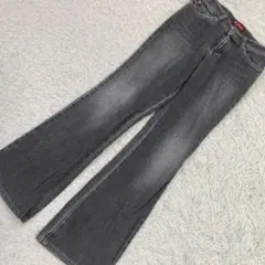 Seventeen フレアデニムパンツ ブラック 27×32 カジュアル