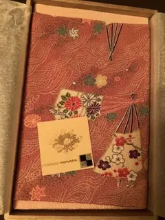 【未使用】正絹　手ぬぐい　風呂敷　約65cm×65cm