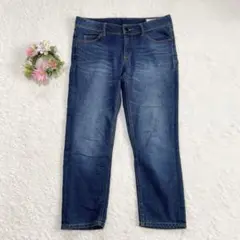 【ハッシュアッシュ】 レディース クロップド デニムパンツ (M) ワールド