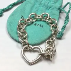 美品 TIFFANYu0026Co. ティファニー ハートブレスレット シルバー925
