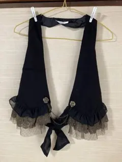 axes femme　ホルターネックレースベスト　ブラック