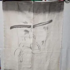グレーとベージュのグラデーションのれん