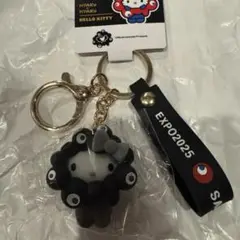 ハローキティ関西大阪万博 黒ミャクミャク サンリオ 立体マスコットキーホルダー
