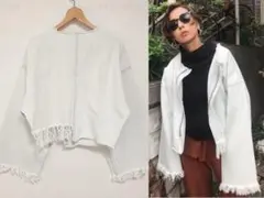 AMERI ヴィンテージ リメイク デニム ジャケット オーバーサイズ アメリ