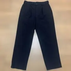 UNIQLO.タックワイドパンツ.ダークネイビー.標準丈