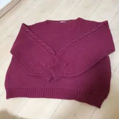 レプシム　あずきいろ　ニット　セーター
