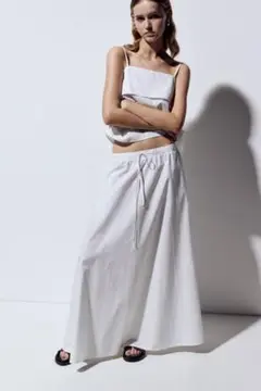 H&M ポプリンサーキュラースカート