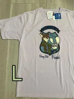 ディズニー ズートピア ニック ジュディ Tシャツ 半袖 薄紫 パープル L