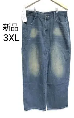 【新品】デニムパンツ ダークブルー 3XLサイズ