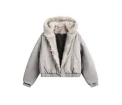 elev ファー付きジャケット M ベージュ ファー付きジャケット el1245 | elev fashion store
