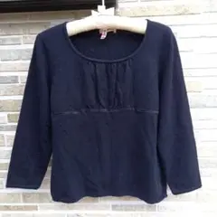 八分袖　セーター黒　未使用に近い　L