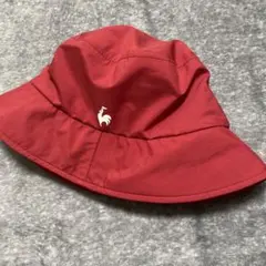 ルコックスポルティフ ナイロン赤 バケットハット