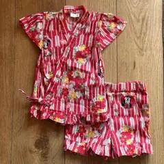 ミニー　花柄 甚平セット 80cm 浴衣　女の子