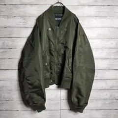 ISSEY MIYAKE オリーブ MA-1風ジャケット 中古・古着通販】ISSEY MIYAKE (イッセイミヤケ) SKYLINE