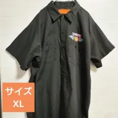 ＃251【USA古着】ディッキーズ　Dickies　ワークシャツ　プリントシャツ