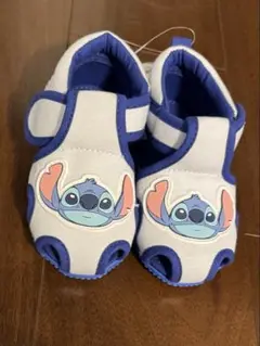 スティッチ　サンダル　マジックテープ　笛付き キッズシューズ　Disney未使用
