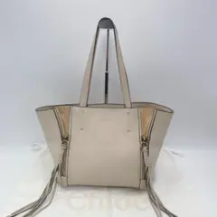 【美品】クロエ トートバッグ マイロ 大容量 A4 タッセル ゴールド金具