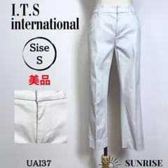 ★美品★ イッツインターナショナル パンツ スラックス ホワイト 綿 Sサイズ