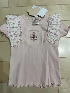 Marianne ピンク 半袖シャツ 100cm マロンクリーム