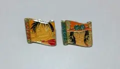 レトロ　ONE PIECE　ゲームDEポン！　ピンズ　初期絵　ルフィ　エース