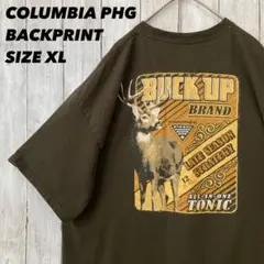 COLUMBIA PHG コロンビア　バックプリントTシャツ XLブラウン　古着