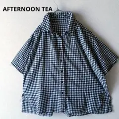 AFTERNOON TEA　ブラウス　チェック　コットン　ゆったり