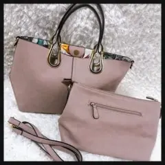 【美品】レディース バッグ ピンク 花柄 2way ポーチ