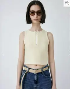 moussy ZIP UP KNIT タンクトップ