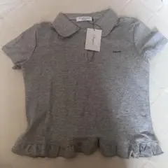 smyeon Frill polo shirt フリルポロTシャツ グレー