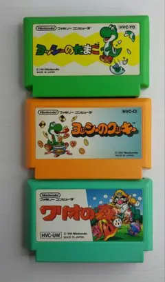 FC ファミコンソフト3本 ワリオの森他 中古 動作確認済