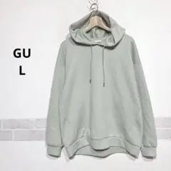GU メンズ ミントグリーン オーバーサイズ プルオーバーパーカー i347