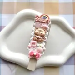 ホイップデコ くし 折りたたみ 二つ折り くま ベージュ