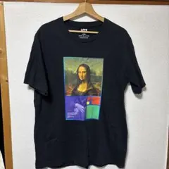 モナリザ プリント Tシャツ 黒