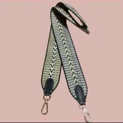 黒 ブラック 斜めがけ ショルダーストラップ 5cm×100cm ファブリック織