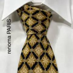 TG2720 renoma PARIS パターン柄 シルク ネクタイ イタリア製