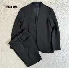 テンシャル　MIGARU　セットアップ　ノーカラー　ジャケット　パンツ　ゴム　黒