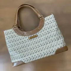 Yukiko Kimijima 本革&編みこみ カゴ トートバッグ