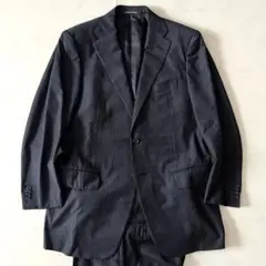 コルネリアーニ カシミヤ混 スーツ セットアップ ネイビー ストライプ 50