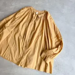 SO./エスオー　ギャザーシャツ　フレアシャツ　マスタード