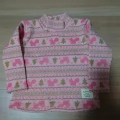 りす柄　ハイネックセーター　90cm