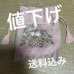 値下げしました❗️花柄巾着
